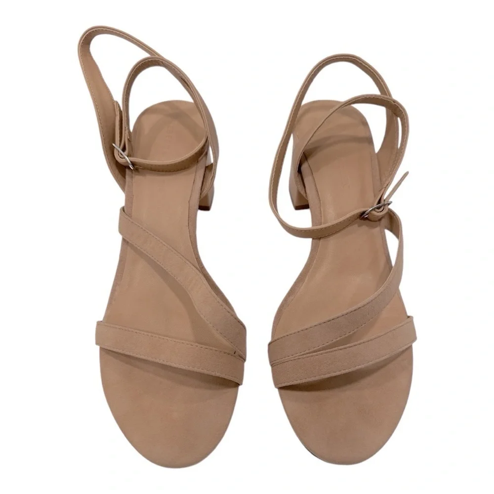 REBECCA ALLEN The Block Sandy Ankle Strap Sandal (Women) Mid Beige  size 11 M